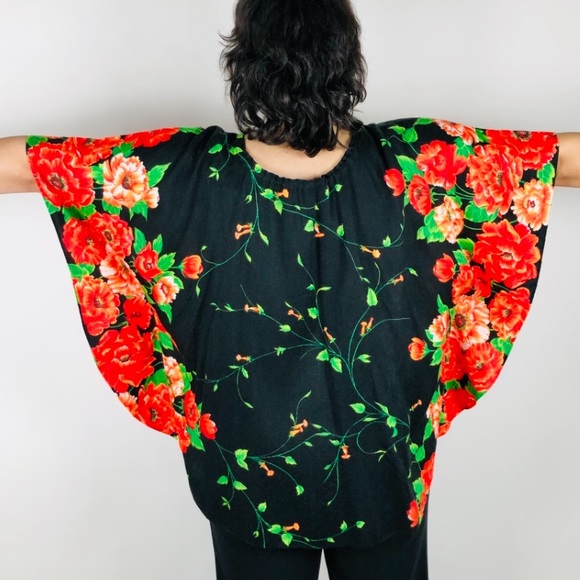 Stunning Vintage Floral Cape One Size - Picture 2 of 10